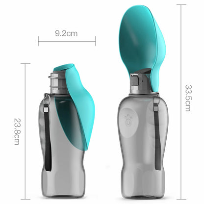 800ml Portable Water Bottle for Large Dogs - Foldable Drinking Bowl for Outdoor Travel and Hiking